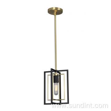 Mini Black Gold Steel Pendant Light